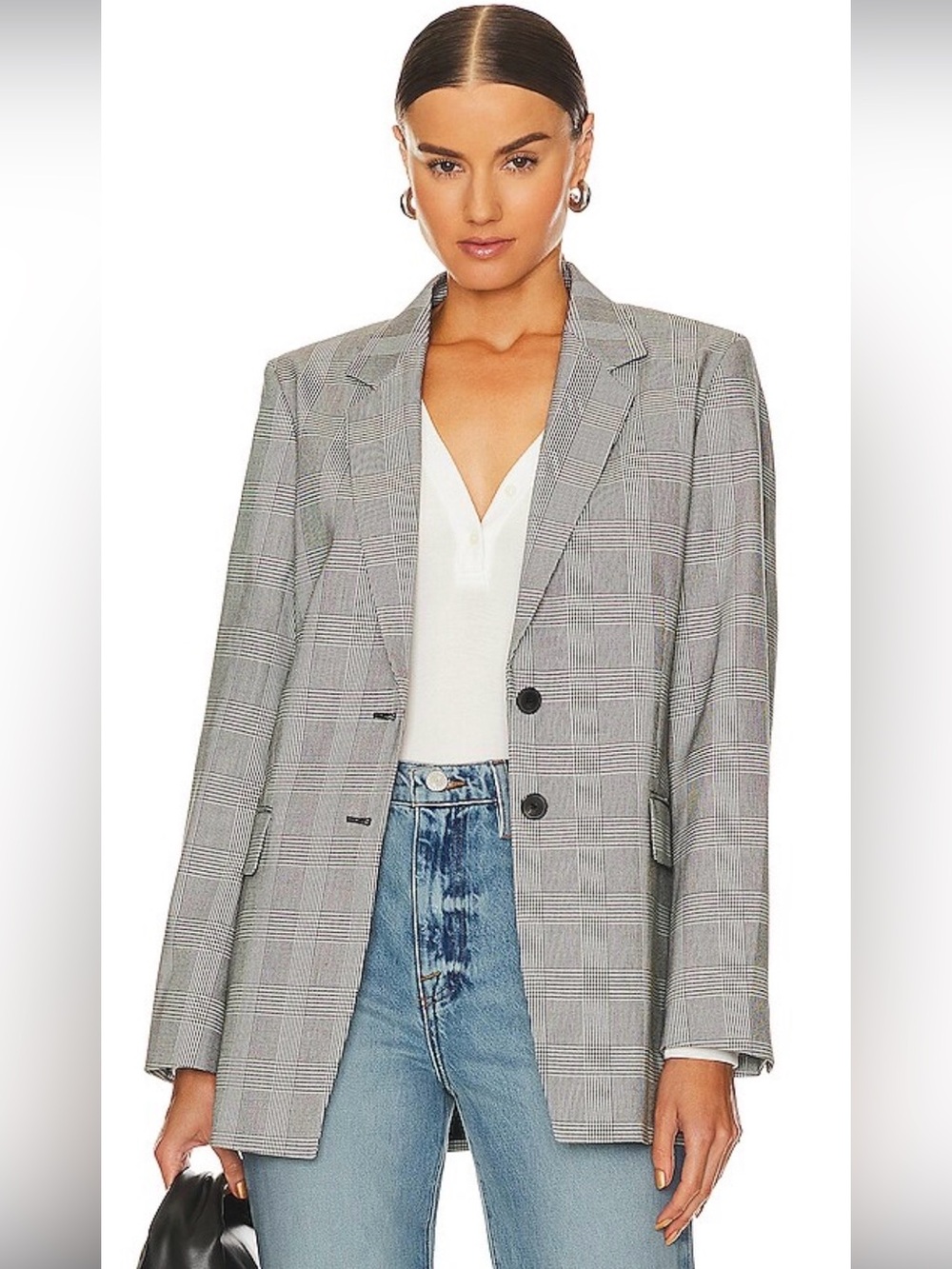 FRAME The Oversized Blazer in Noir Multi